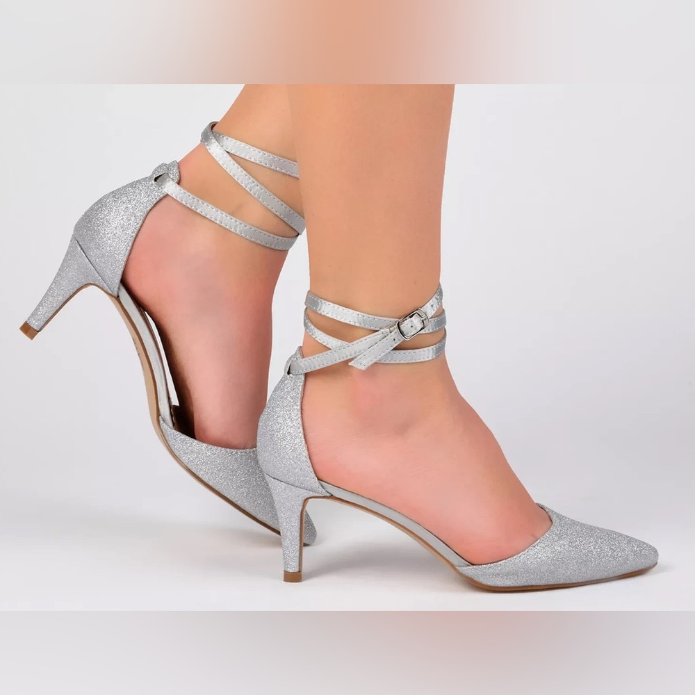 NIB DSW Silver Glitter Heels